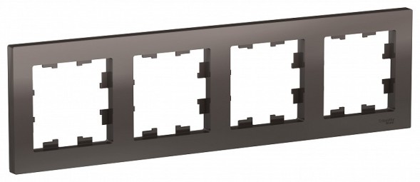 Рамка Schneider Electric Atlasdesign Мокко 4 поста ATN000604