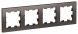Рамка Schneider Electric Atlasdesign Мокко 4 поста ATN000604