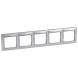 Рамка Legrand Valena Алюминий / Серебряный ш3х 5 постов 770355