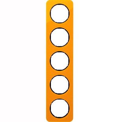 Рамка Berker R.1 Оранжевый черный 5 постов 10152334