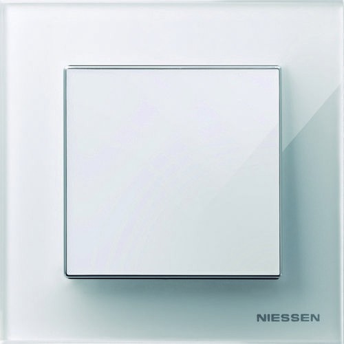 Рамка ABB Sky Белое стекло 1 пост 2CLA857100A3001 8571 CB