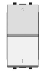 Механизм выключателя ABB Zenit серебристый 2-полюсного с клавишей 1-модульный 2CLA210120N1301 N2101.2 PL