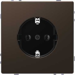 Розетка Merten D-Life мокко 16а, с з/к, без шторок MTN2301-6052