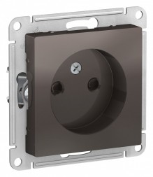 Розетка Schneider Electric Atlasdesign Мокко без заземления со шторками, 16А, механизм ATN000649
