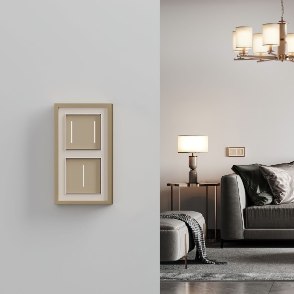 Умный сенсорный выключатель одноклавишный (шампань) Werkel W4513011