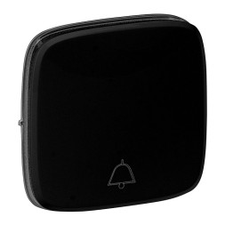 Лицевая панель Legrand Valena ALLURE Антрацит для кнопочного выключателя, с символом &quot;звонок&quot; 755018