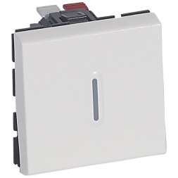 Кнопка Legrand Mosaic 2 мод. С подсветкой, антибактериальный 078716