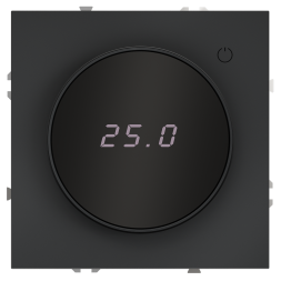 Терморегулятор электронный VOLTUM S70 с индикацией и датчиком, для теплого пола, (графит)