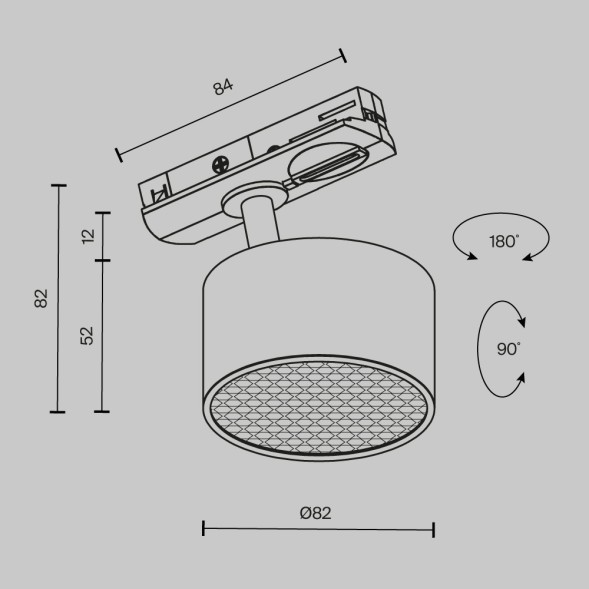 Трековый светильник Technical TR225-1-GX53-W