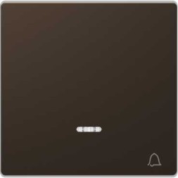 Клавиша Merten D-Life мокко с линзой для led модуля, символ звонок MTN3325-6052