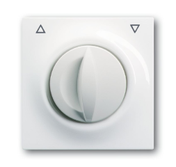 Плата центральная ABB impuls альпийский белый с поворотной ручкой с маркировкой для механизма выключателя жалюзи 2712/2713 U и 2722/2723 U 2CKA001753A4864 1740 DR-74