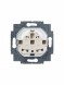 Розетка ABB Levit жемчуг / ледяной с заземлением со шторками 16А 2CHH203457A6068 5520H-A03457 68W