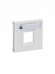 Накладка для 1-го суппорта/разъёма ABB Zenit альпийский белый типа 2017... и/или 2018... 2-модульная 2CLA221810N1101 N2218.1 BL