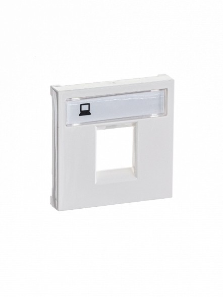 Накладка для 1-го суппорта/разъёма ABB Zenit альпийский белый типа 2017... и/или 2018... 2-модульная 2CLA221810N1101 N2218.1 BL