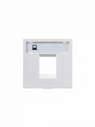 Накладка для 1-го суппорта/разъёма ABB Zenit альпийский белый типа 2017... и/или 2018... 2-модульная 2CLA221810N1101 N2218.1 BL