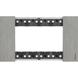 Рамка Bticino Living Now ACCIAIO 4-модульная KA4804ZG