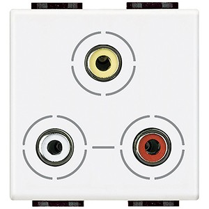 Разъем Bticino LivingLight Air Белый 3xRCA N4283