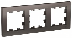 Рамка Schneider Electric Atlasdesign Мокко 3 поста ATN000603