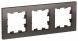 Рамка Schneider Electric Atlasdesign Мокко 3 поста ATN000603