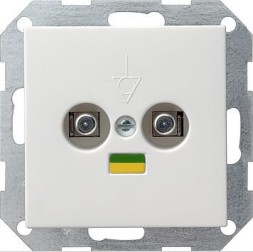 Коробка выравнивания потенциалов Gira белый матовый со штепсельным штифтом DIN 42801, двойная 040527