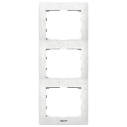 Рамка Legrand Galea Life Corian светлый 3-постовая вертикальная 771717