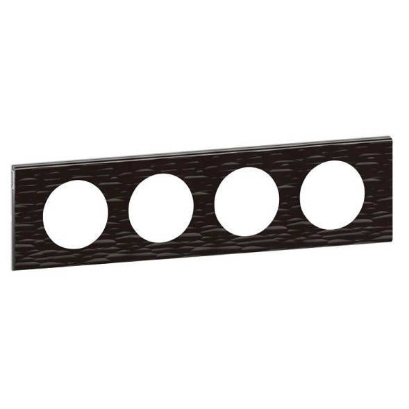 Рамка Legrand Celiane Пластик Corian Черный рифленый 4 поста 069024