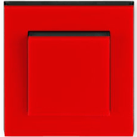 Рамка ABB Levit Красный / Дымчатый чёрный 1 пост 2CHH015010A6065 3901H-A05010 65W