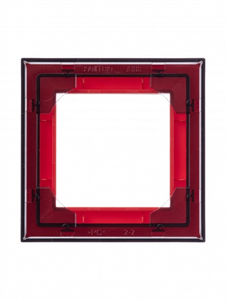 Рамка ABB Levit Красный / Дымчатый чёрный 1 пост 2CHH015010A6065 3901H-A05010 65W