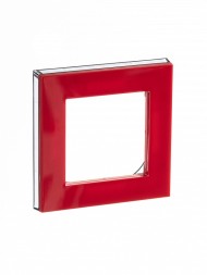 Рамка ABB Levit Красный / Дымчатый чёрный 1 пост 2CHH015010A6065 3901H-A05010 65W