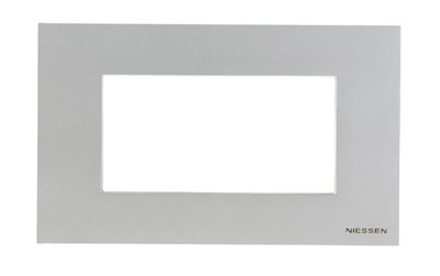 Рамка ABB Zenit Серебро итальянского стандарта 4 модуля 2CLA247400N1301 N2474 PL