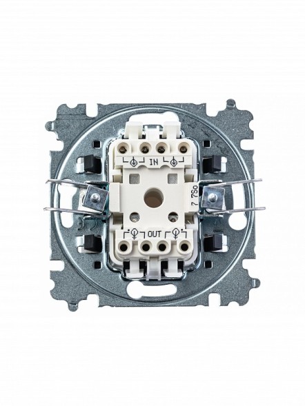 Переключатель ABB Levit жемчуг / ледяной перекрёстный одноклавишный 2CHH590745A6068 3559H-A07445 68W