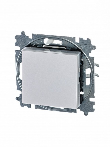 Переключатель ABB Levit жемчуг / ледяной перекрёстный одноклавишный 2CHH590745A6068 3559H-A07445 68W