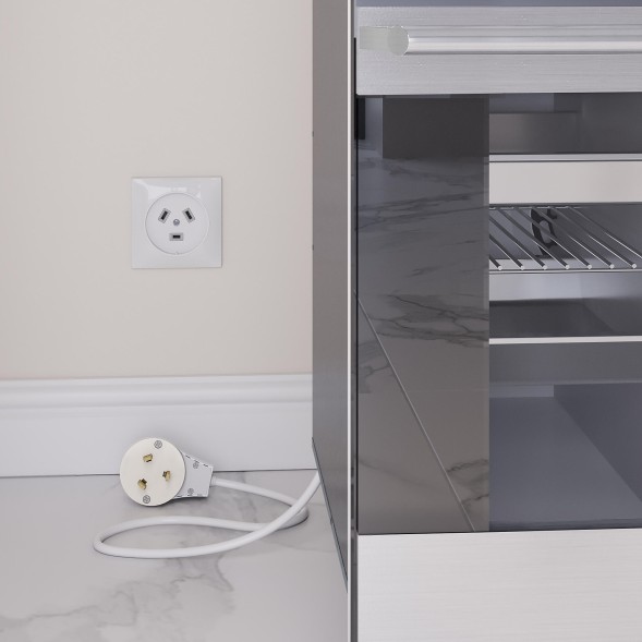 Силовая розетка с вилкой 32А 250В (белый) Werkel W1189201