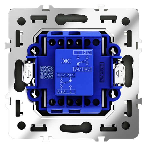 Перекрестный переключатель встраиваемый VOLTUM S70 одноклавишный 10А, (графит)