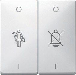 Клавиша Merten Artec белый х2 с марк MTN412619