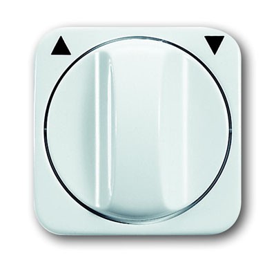 Плата центральная (накладка) ABB Reflex SI альпийский белый с поворотной ручкой с маркировкой для механизма выключателя жалюзи 2712/2713 U и 2722/2723 U 2CKA001753A2264 2542 DR-214