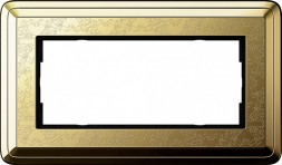 Рамка Gira Classix Art Латунь без перегородки 2-постовая 1002671