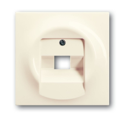 Плата центральная (накладка) ABB Impuls слонова кость для однопостовой телекоммуникационной розетки 0213 0216 с полем для надписи 2CKA001753A0085 1803-72