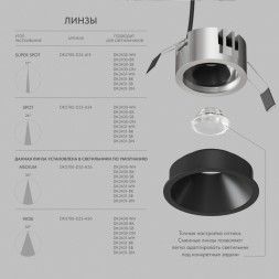 Встраиваемый светильник SHINE GLOW DK2431-BK