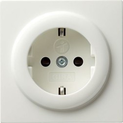 Розетка Gira S-color Белый с защитой от детей 045340