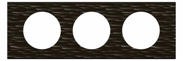 Рамка Legrand Celiane Пластик Corian Черный рифленый 3 поста 069023