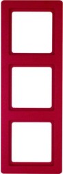 Рамка Berker Q.1 Красный бархат 3 поста вертикальная 10136062