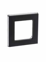 Рамка ABB Levit Антрацит / Дымчатый чёрный 1 пост 2CHH015010A6063 3901H-A05010 63W