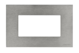 Рамка ABB Zenit Натуральная сталь итальянского стандарта 4 модуля 2CLA247400N4001 N2474 OX