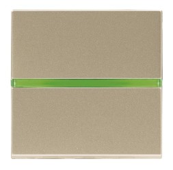 Механизм выключателя ABB Zenit шампань 1-полюсного с клавишей с контрольной подсветкой 2-модульный 2CLA220150N1901 N2201.5 CV