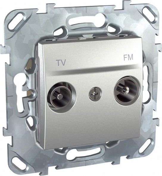 TV\FM розетка Schneider Electric Unica Class Top алюминий оконечная MGU5.452.30ZD