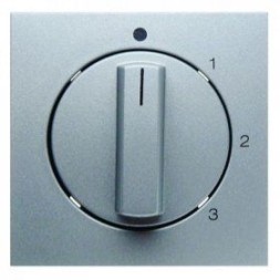 Центральная панель Berker R.1 алюминий, матовый с вращающейся ручкой для 3-уровневого выключателя 10961404