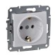 Розетка Schneider Electric Sedna белый с\з б\ш SDN3000521