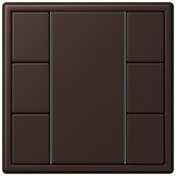 Кнопочный модуль КNX Jung Les Couleurs® Le Corbusier terre d‘ombre brulee 59 F 50 с тремя парами кнопок LC503TSA4320J