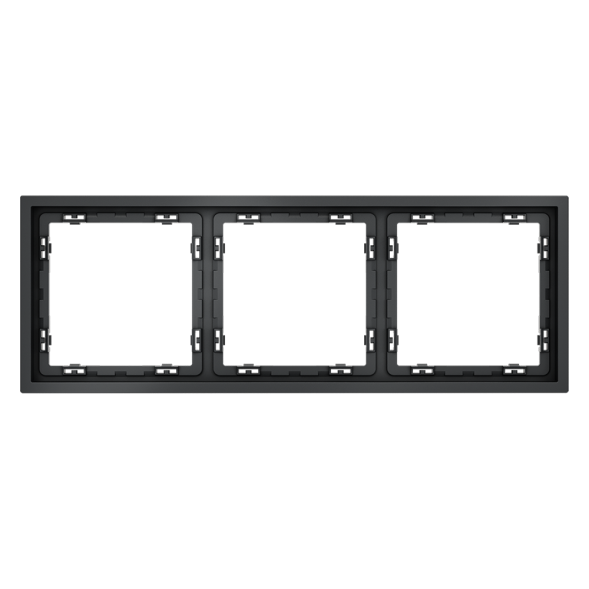 Рамка пластиковая VOLTUM S70 на 3 поста, (графит)